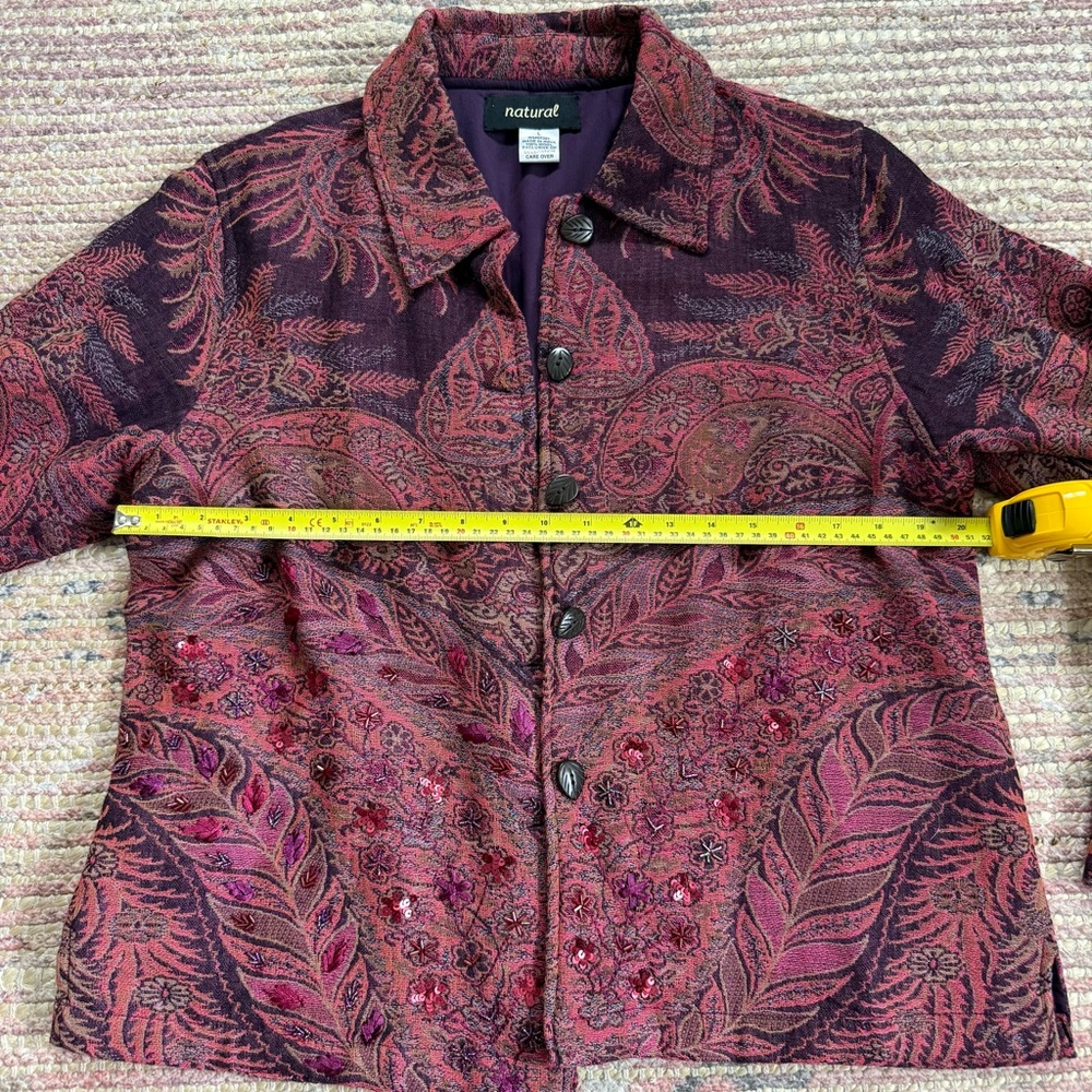 Beaded Wool Button-Up Jacket - Picture 7 of 10